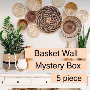 Mystery Box Boho Basket Wall Vintage Wicker Decor